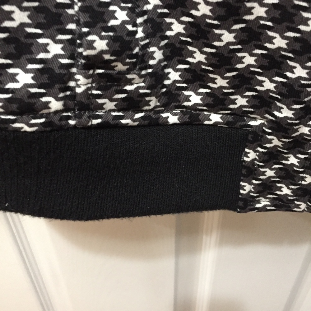 Houndstooth Printed Bomber Jacket - image 5